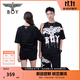 BOY LONDON【朋克涂鴉】情侶款老鷹朋克涂鴉寬松潮流T恤N01902 黑色 M