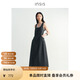 INSISFEMME[趙昭儀同款][扭結系列]酶洗棉夏新款鏤空后背立體袋蛋型連衣裙女 查爾斯頓綠 M