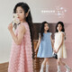 LUSON陳大豬女童連衣裙夏季度假風(fēng)兒童裙子海邊出游
