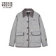 Teenie Weenie小熊羽絨服女裝25冬款時(shí)髦舒適翻領(lǐng)夾克兩件套羽絨服 灰色 M