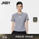江南布衣（JNBY）夏季女裝T恤女純棉修身圓領(lǐng)正肩短袖休閑5O6115060 072/中雜灰 S