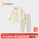 童泰（TONGTAI）寶寶秋衣套裝春秋季純棉兒童衣服男童女童秋褲無(wú)骨睡衣家居服 卡其 90