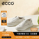愛步（ECCO）夏季潮流拼色厚底休閑板鞋 街頭球鞋女鞋272803 白色38
