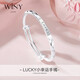 唯一（Winy）銀手鐲足銀9999鐲子實(shí)心素圈銀飾時(shí)尚生日禮物首飾送女友媽媽