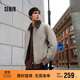 森馬（Semir）棉服男假兩件飛行員拼接牛仔棉衣2025年oversize冬109725112106