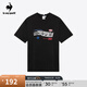 樂卡克（Le coq sportif）法國公雞男款網(wǎng)球生活系列透氣舒適短袖T恤CL-0102233 黑色/BLK L