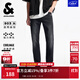 杰克·瓊斯（JACK&JONES）男裝潮流出街時(shí)尚百搭個(gè)性做舊涼感高彈直筒牛仔褲長(cháng)褲225232091 A16深灰牛仔 常規 32 175 W32/L32