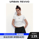UR2025秋季新款女裝休閑復古波點刺繡短袖T恤UYY450285 白色印花 S