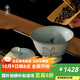 青澹汝窯蓋碗二才蓋碗茶杯茶具天青色景德鎮陶瓷家用手工蝶隱蓋碗 蝶隱蓋碗