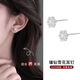 歐畫純銀耳釘999足銀針輕奢小眾高級感雪花鉆石耳環(huán)女2026新款銀飾品 氣質(zhì)雪花小耳釘【兩只裝】