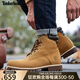 Timberland添柏嵐休閑鞋子男戶外登山踢不爛大黃靴防水皮革高幫馬丁靴男鞋 37578/經典黃靴 40 (250mm)