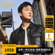 卡賓（CABBEEN）【工裝】男裝小羊皮皮衣2024秋冬新款真皮夾克黑色外套機車(chē)服 煤黑色01 L /175/50