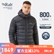 Rab 【斷貨王】男款800篷歐洲鵝絨羽絨服連帽保暖透氣523g QDN-85 碳黑色  M
