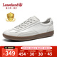 楓葉（leaveland）德訓(xùn)鞋男新品復(fù)古透氣情侶休閑板鞋男潮流百搭戶外運動小白鞋子男 防潑水白色-情侶款（皮鞋碼） 41 (255mm)