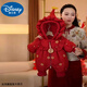 迪士尼（Disney）嬰兒連體衣冬季冬裝衣服拜年過(guò)年寶寶外出服加絨百天加厚周歲哈衣 紅色 80cm 80