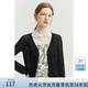 范思藍(lán)恩23FS12468外搭防曬開(kāi)衫針織外套女薄款空調(diào)衫披肩小外套 石墨黑 M