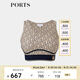 PORTS寶姿商場(chǎng)同款早春新品女裝瑜伽健身徽標(biāo)背心LP8N007RCO032 燕麥灰印花 XS