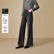 茵曼復古高腰闊腿牛仔褲2025冬女裝新款百搭顯瘦水洗長(cháng)褲 牛仔黑 28