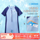 ASK JUNIOR泡溫泉男童泳衣2025夏連體式兒童泳裝短袖中大童游泳衣 藍色 160 