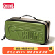 CHUMS洽洽鳥(niǎo)硬殼包戶(hù)外收納包露營(yíng)野營(yíng)多功能休閑相機鏡頭手提包帶隔板 L碼-綠色CH62-1824-M103 OS（不帶肩帶）