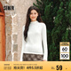 森馬（Semir）長袖T恤女半高領吸濕發(fā)熱抗菌2024冬緊身抓絨打底衫109724101001