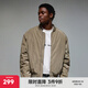 CHINISM CH赤塵基礎(chǔ)款飛行員夾克外套男士秋冬加厚棉衣美式復(fù)古情侶棉服 黃綠色 L