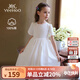 英氏（YEEHOO）女童裙子兒童衣服夏季時(shí)尚淑女休閑風(fēng)連衣裙夏裝新款可愛中小童裝 生如夏花-白色 【100%棉】 120 cm【順豐包郵&極速達(dá)】