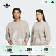 adidas經(jīng)典時(shí)尚寬松抓絨圓領(lǐng)衛衣套頭衫男女秋季阿迪達斯三葉草 學(xué)院銀灰 XL