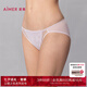 愛慕伊甸2025春夏內褲女棉質底襠性感蕾絲低腰三角褲AM22A691 緗葉粉3GC 1條 M 165
