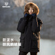 諾詩(shī)蘭冬季戶(hù)外男士90鵝絨羽絨服防潑保暖可升溫連帽派克服 NDJDT0661E 純黑色 XL (180)