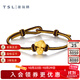 謝瑞麟（TSL）SNOOPY史努比聯(lián)名黃金轉(zhuǎn)運(yùn)珠銅錢(qián)配手繩X5336-X5337 褐色手繩(約0.9g)
