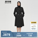 波司登（BOSIDENG）【反季】冬季90鵝絨羽絨服女衣三穿風(fēng)衣高端商務(wù)長(cháng)款保暖外套 黑色8056 S 160/84A