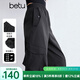 百圖betu女裝2025夏季新款休閑褲山系戶外工裝褲透氣面料褲子2504D05 黑色 L