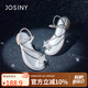 卓詩尼法式絕美涼鞋女外穿夏季仙女風(fēng)蝴蝶結(jié)拖鞋 銀色 37