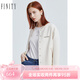 菲妮迪（FINITY）短外套2025春新款純色簡(jiǎn)約氣質(zhì)顯瘦休閑百搭棒球服上衣女 米白色 L