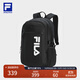 FILA【天行者】斐樂(lè )雙肩包輕量大容量健身運動(dòng)包簡(jiǎn)約電腦包書(shū)包黑色 正黑色-BK XS