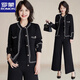 羅蒙（ROMON）媽媽秋裝套裝洋氣年輕中年女百搭風(fēng)春秋套裝40歲女人時(shí)尚穿搭衣服 黑色 XL (推薦115斤以下）