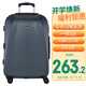SUISSEWIN行李箱24英寸密碼箱萬(wàn)向輪旅行箱耐磨抗摔拉桿箱皮箱男女灰色6104