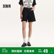 森馬（Semir）休閑褲女A字百搭基礎氣質(zhì)通勤夏季簡(jiǎn)約腰帶寬松短褲101324125008