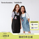 巴拉巴拉女童裙子兒童背帶裙2025夏裝【庫(kù)洛米商場(chǎng)同款】牛仔假兩件連衣裙 牛仔淺藍(lán)88101 140