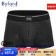 百富（BYFORD）港產(chǎn)男士平腳褲EUC配方棉中腰條紋四角內褲舒適運動(dòng)平角褲M(mǎn)W735 MW735-黑色-無(wú)扣子 1條 XL