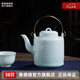 景德鎮(zhèn)中式影青陶瓷茶壺單壺家用商用簡約現(xiàn)代風(fēng)大號提梁壺功夫泡茶壺 青蓮提梁壺 500ml