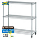 宜家（IKEA）OMAR奧馬爾擱板組合收納置物架現(xiàn)代簡約銀色戶外和陽臺用 電鍍擱架92x36x94cm