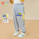 貝貝怡童裝男童褲子春秋純棉兒童運動(dòng)褲寶寶外出長(cháng)褲男大童休閑褲 花灰K2465（231K2465） 120 （建議身高110-120cm）
