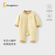童泰（TONGTAI）嬰兒連體衣秋冬季純棉夾棉寶寶衣服新生兒哈衣薄棉爬服黃色80cm