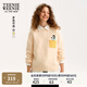 Teenie Weenie小熊女簡(jiǎn)約毛衣冬季簡(jiǎn)約圓領(lǐng)休閑撞色時(shí)尚刺繡針織衫 象牙白 M 165