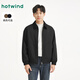 熱風(fēng)（Hotwind）男士夾克外套冬季新款撞色翻領(lǐng)夾克復古巴恩風(fēng)短外套 01黑色 M