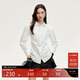 VEROMODA 襯衫女2024早秋新款七分袖翻領(lǐng)收腰中長(cháng)款上衣簡(jiǎn)約324331008