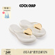 COOLCHAP【孫千同款】25愛(ài)心浪花人字拖女夏季新款防滑海邊沙灘夾腳涼拖鞋 治愈米 39