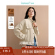 茵曼（INMAN） 外套女復(fù)古麂皮絨休閑寬松長袖小個子夾克上衣 淺杏色 L